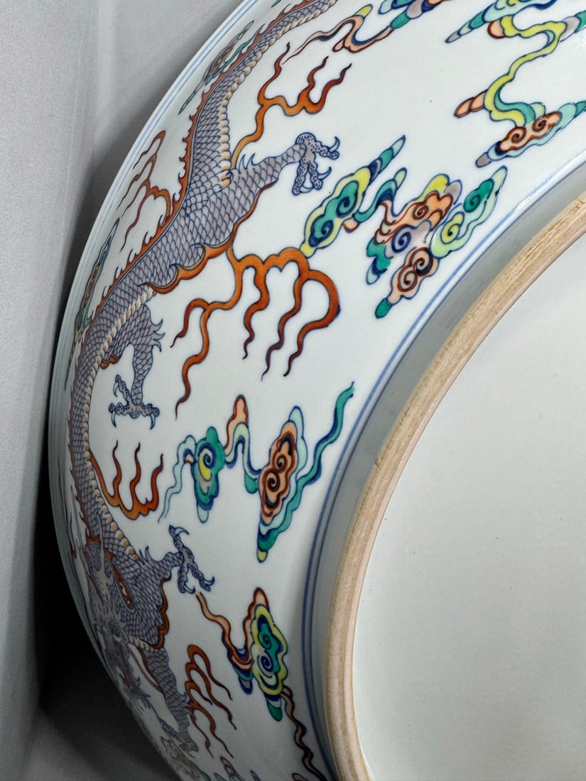 An Exquisite Doucai Seawater Pattern Dragon Pattern Plate - 6