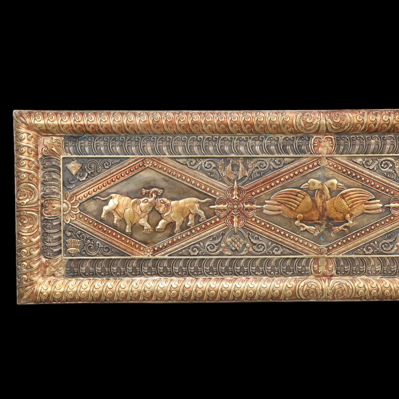 A Exquisite Gilt Silver Auspicious Beast Pattern Ornament - 2