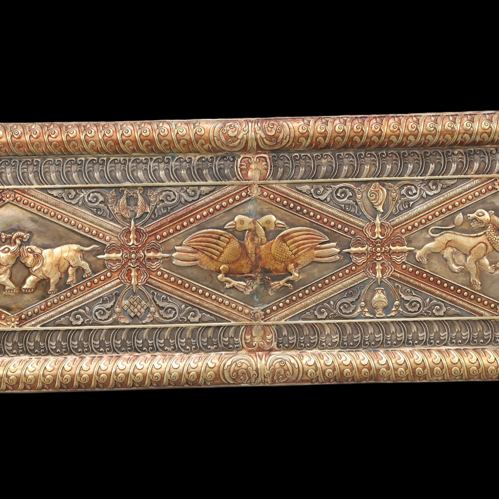 A Exquisite Gilt Silver Auspicious Beast Pattern Ornament - 3