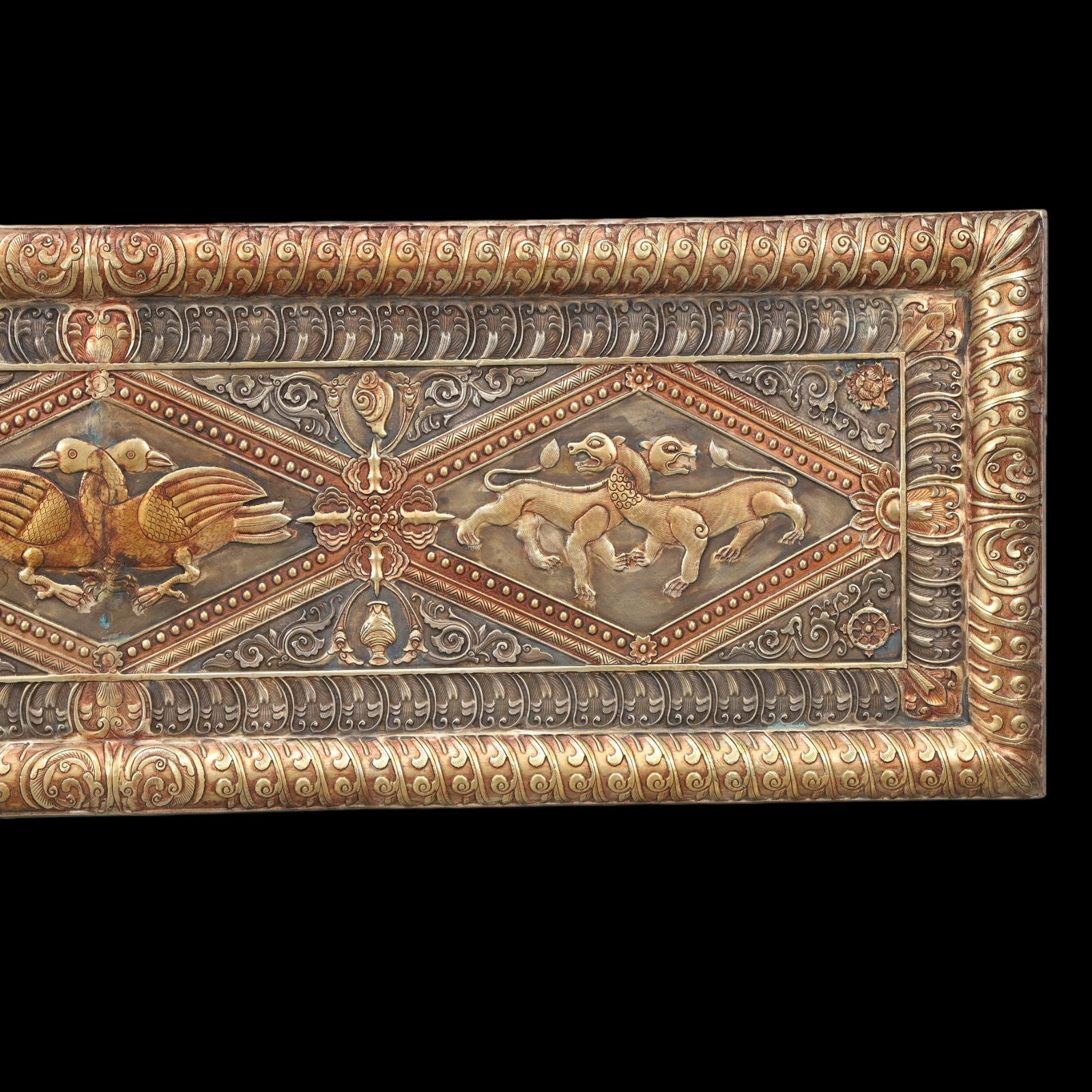 A Exquisite Gilt Silver Auspicious Beast Pattern Ornament - 4