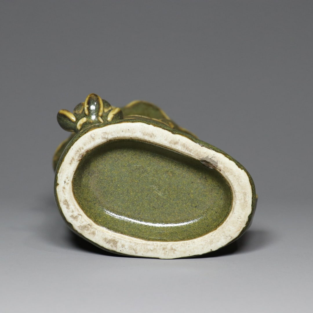 An Exquisite Teadust Glazed Flower and Bird Pattern Brush Pot - 9