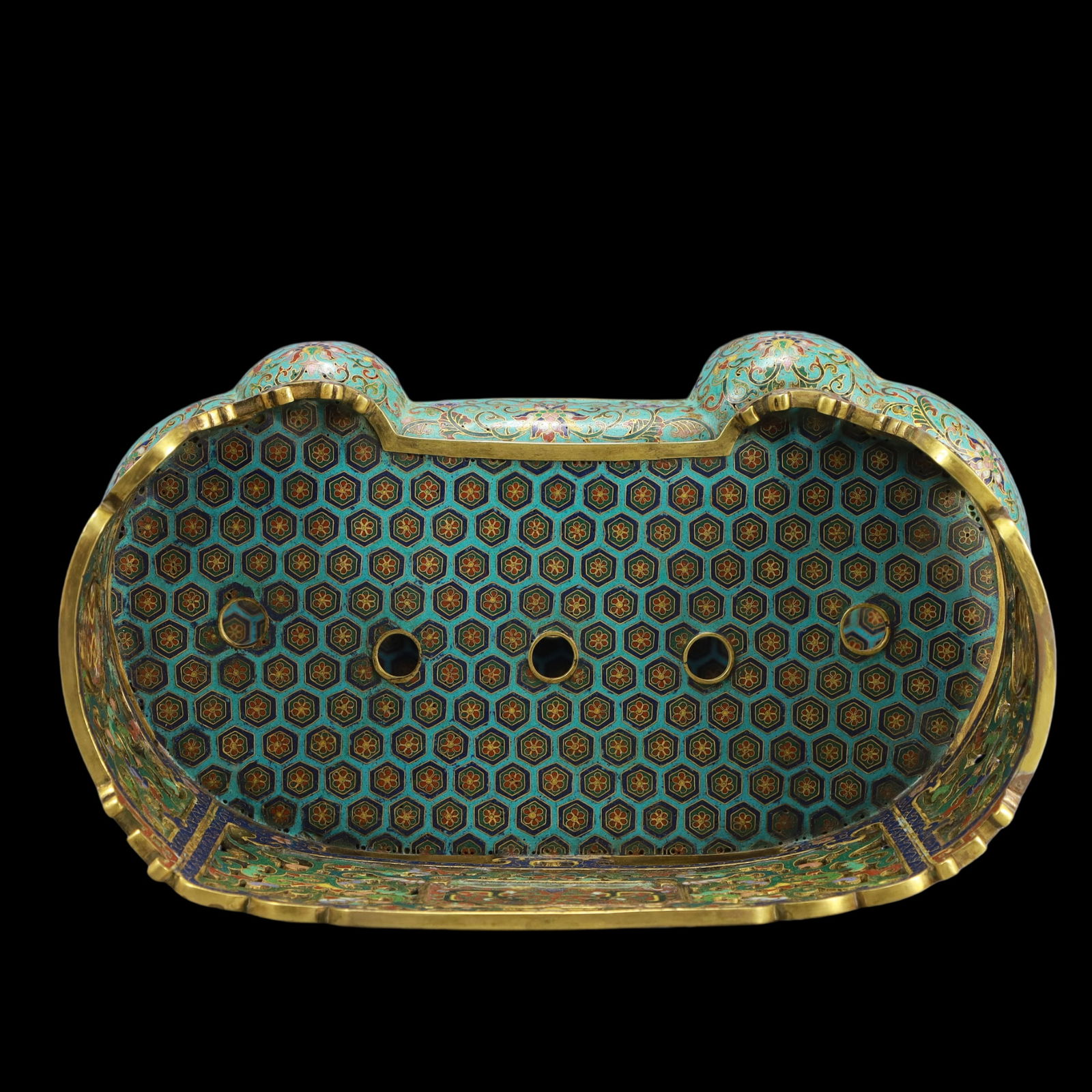 A Exquisite Cloisonne Lotus Pattern Dragon Pattern Throne - 8