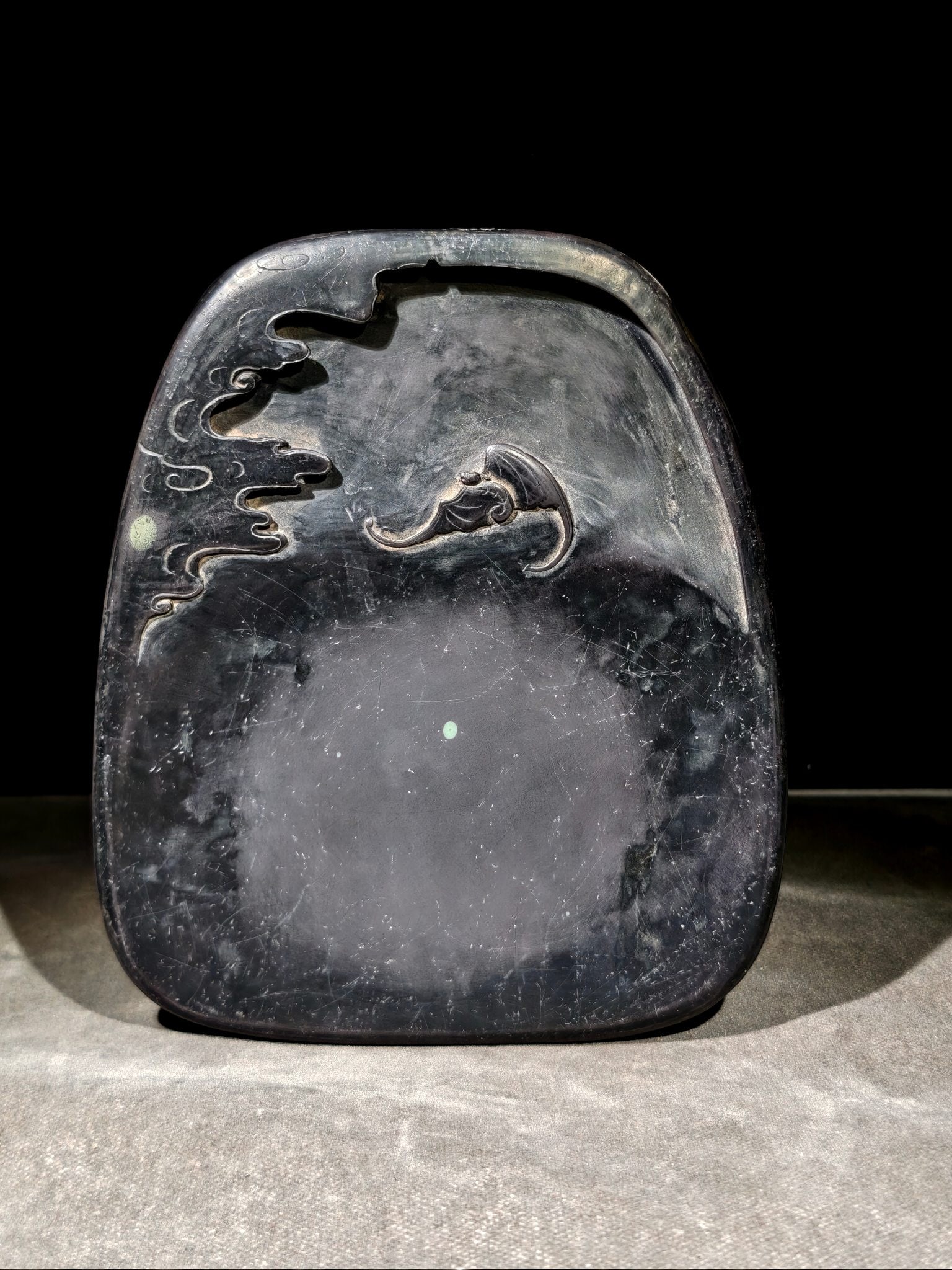 An Exquisite Bats Pattern with poem Inkstone - 2