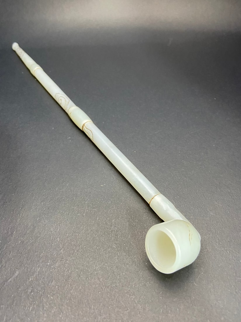 An Exquisite White Jade Auspicious Cloud Pattern Ornament - 3