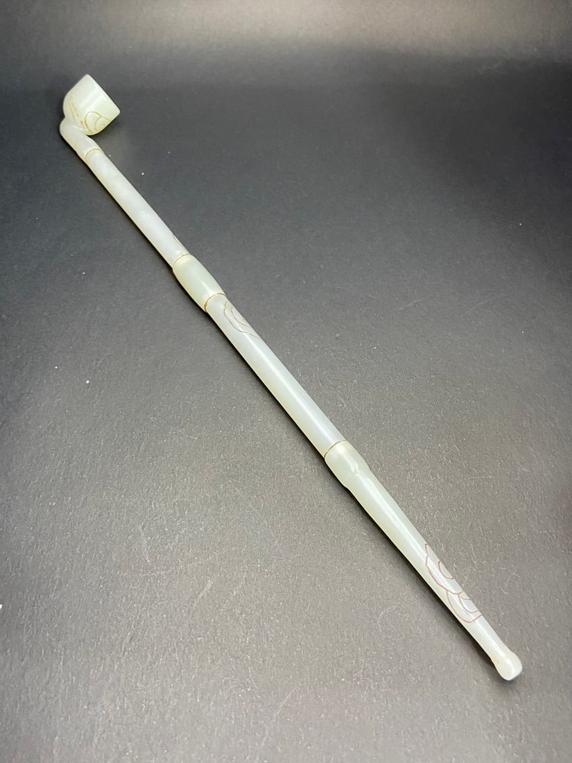 An Exquisite White Jade Auspicious Cloud Pattern Ornament - 7