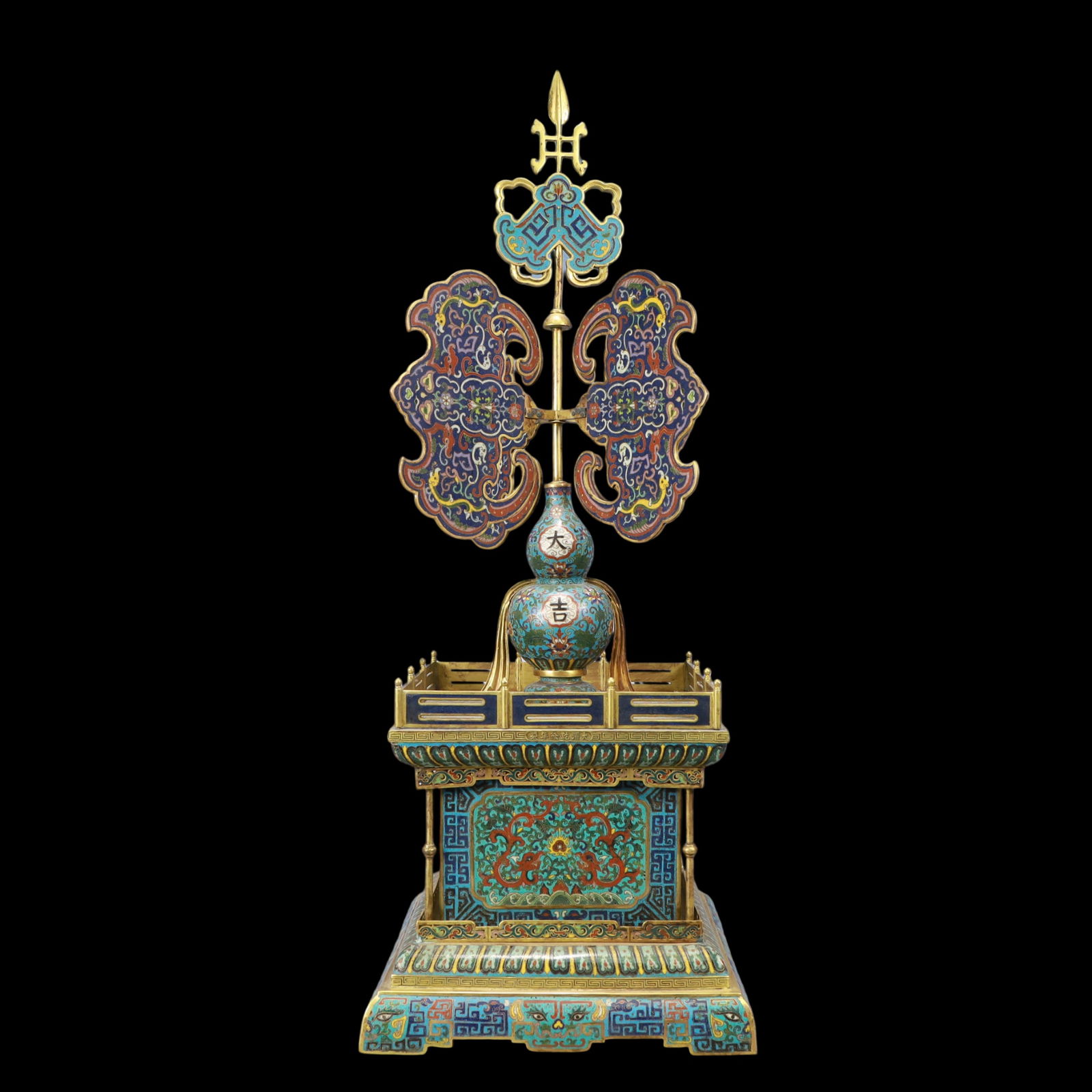 A Exquisite Cloisonne Lotus Pattern Dragon Pattern Beast-Face Pattern Ornament - 5