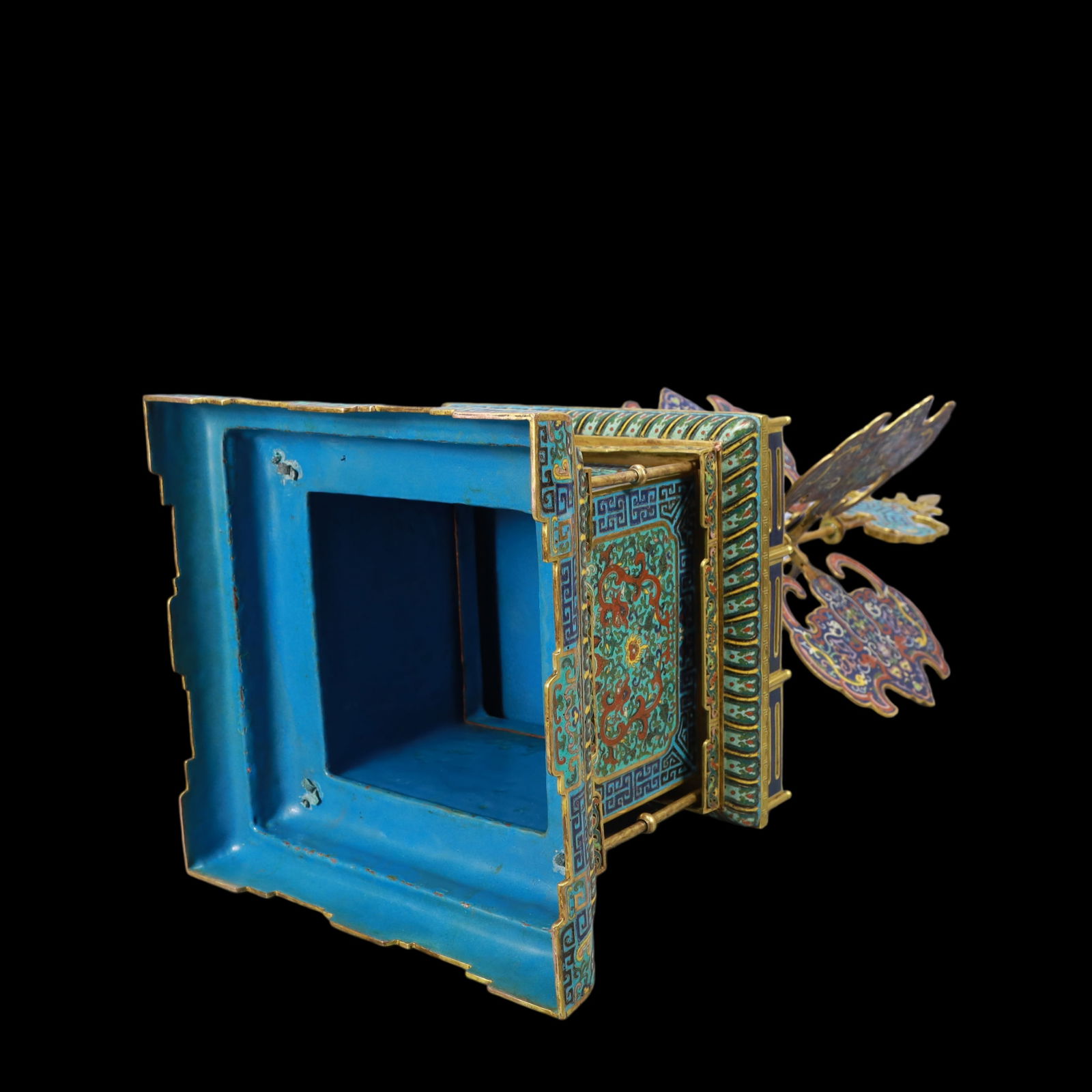 A Exquisite Cloisonne Lotus Pattern Dragon Pattern Beast-Face Pattern Ornament - 8