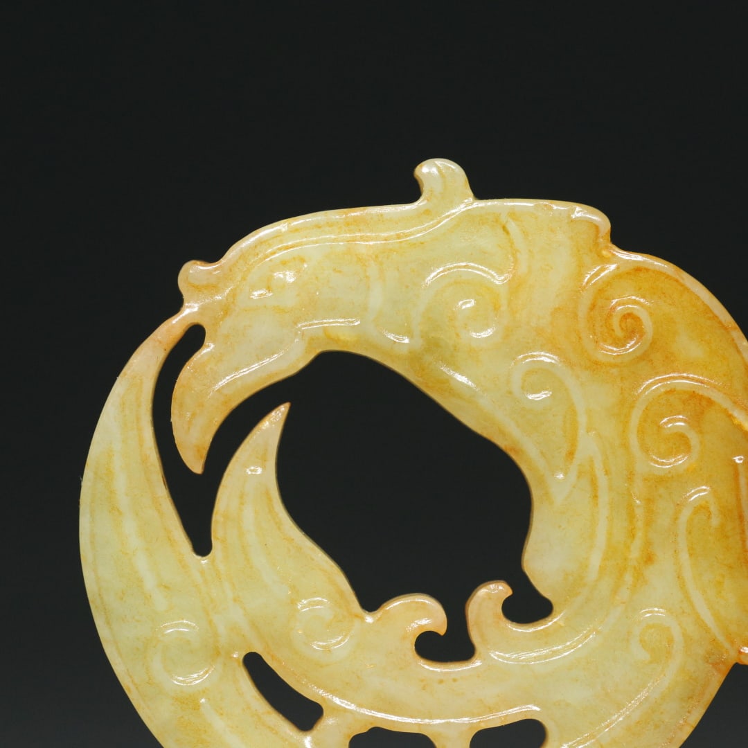 An Exquisite White Jade Phoenix Pattern Pendant - 4