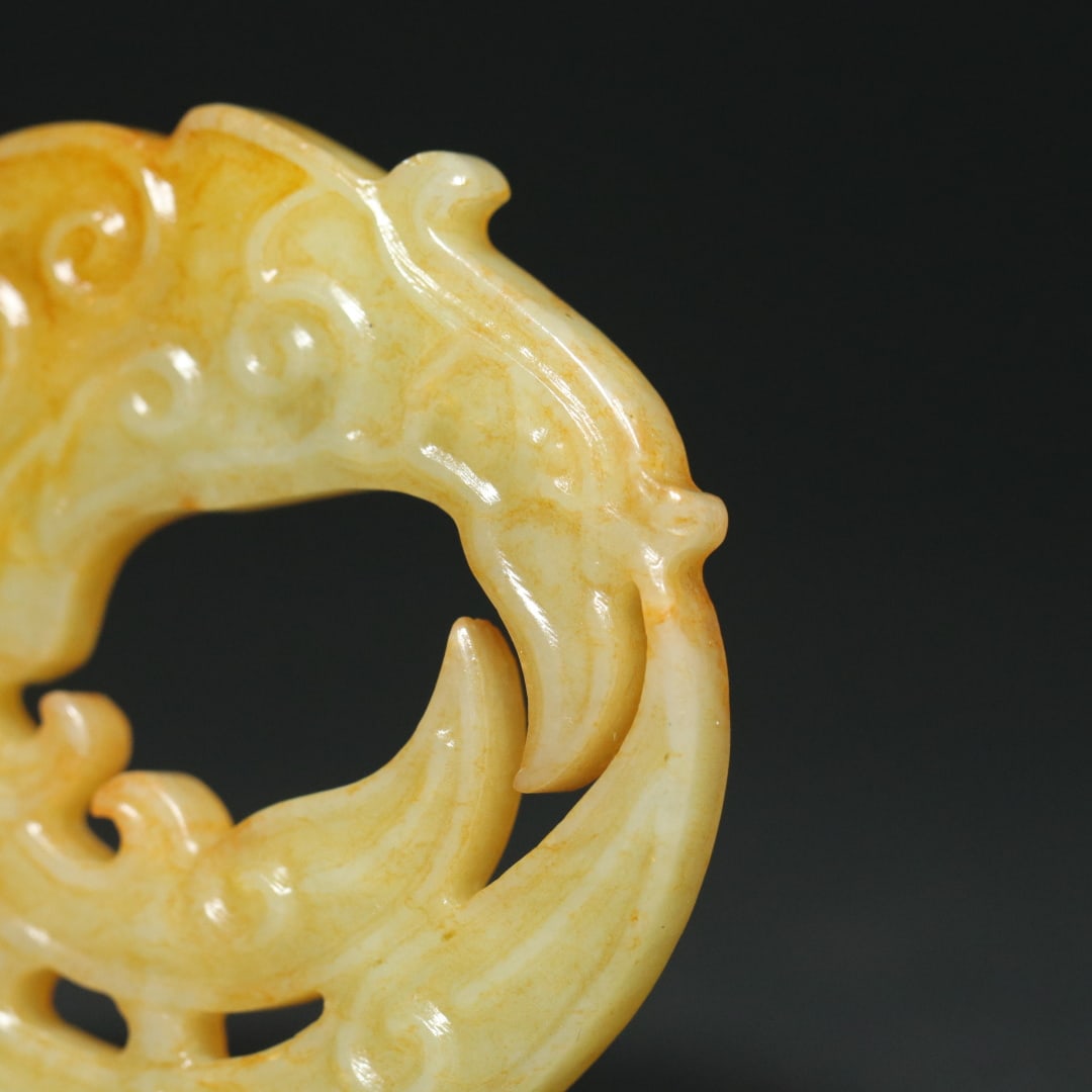 An Exquisite White Jade Phoenix Pattern Pendant - 6