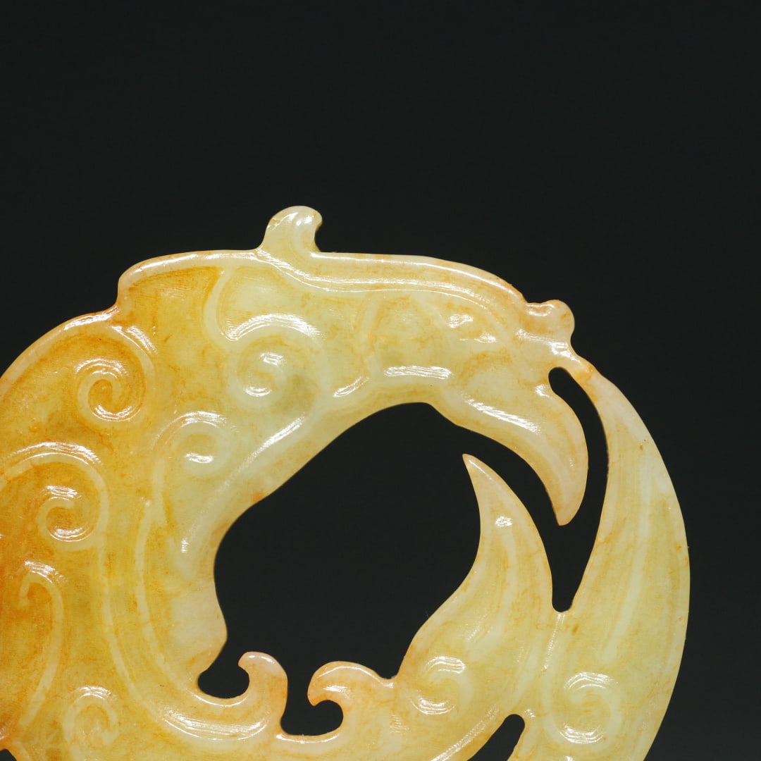 An Exquisite White Jade Phoenix Pattern Pendant - 7