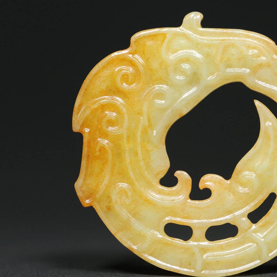 An Exquisite White Jade Phoenix Pattern Pendant - 8