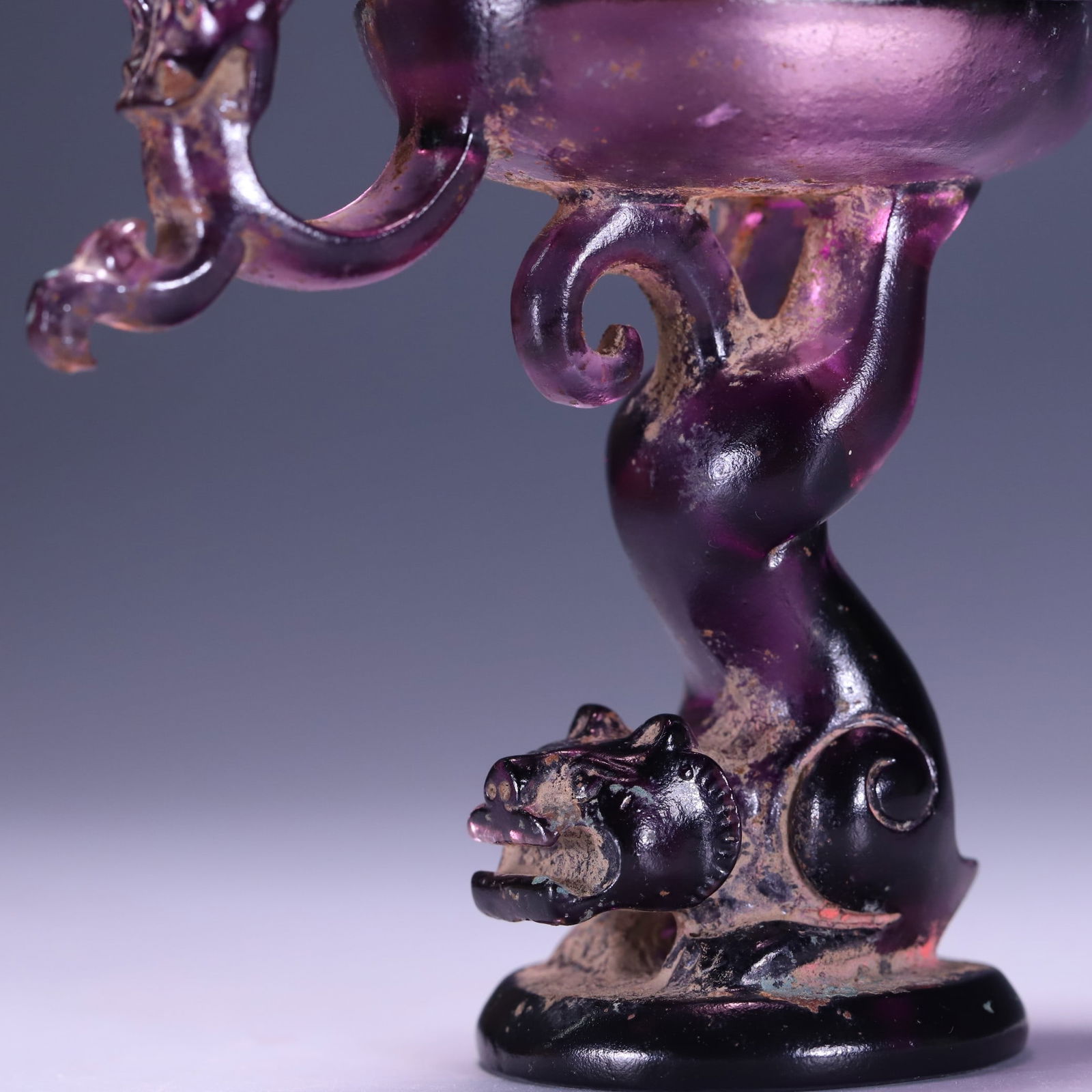 An Exquisite Glass Candlestick - 7