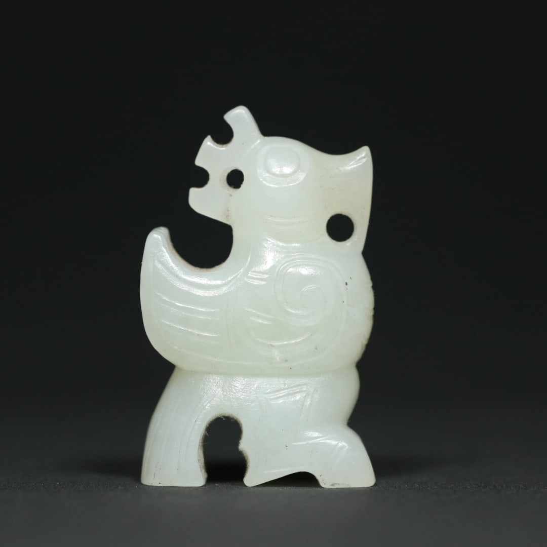 An Exquisite White Jade Bird Pendant - 2