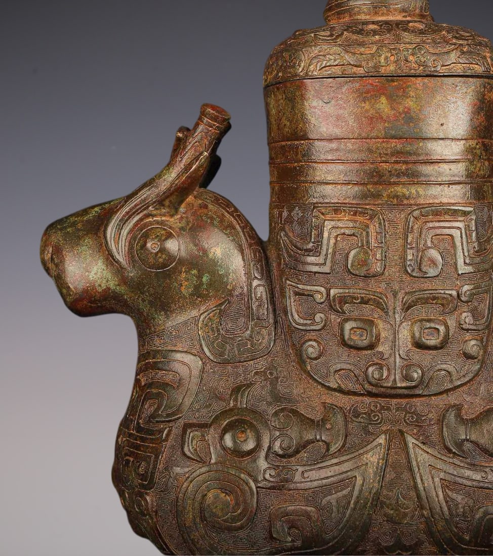 An Exquisite Bronze Beast-Face Pattern Censer - 3
