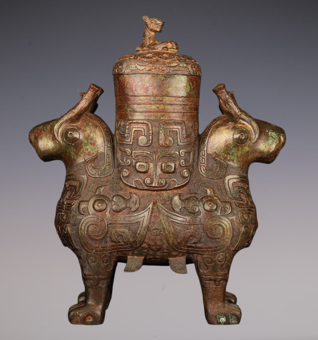 An Exquisite Bronze Beast-Face Pattern Censer - 6
