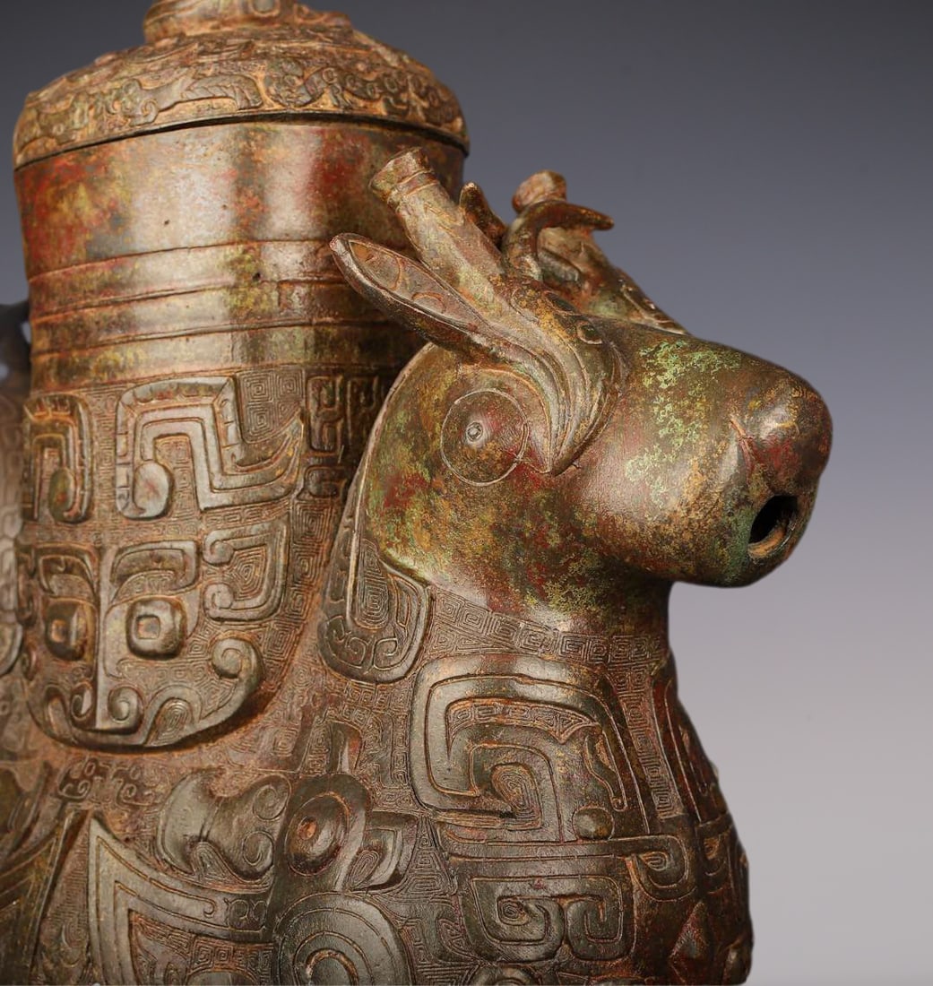 An Exquisite Bronze Beast-Face Pattern Censer - 7