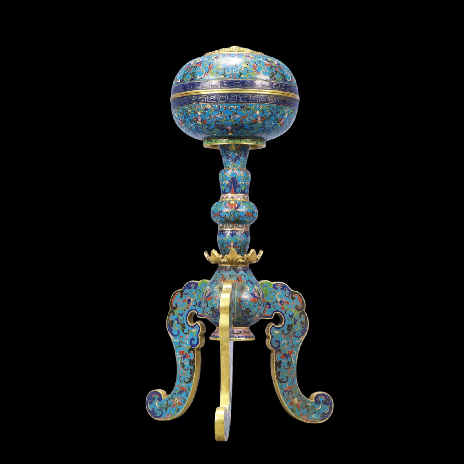 A Exquisite Cloisonne Lotus Pattern Censer - 6