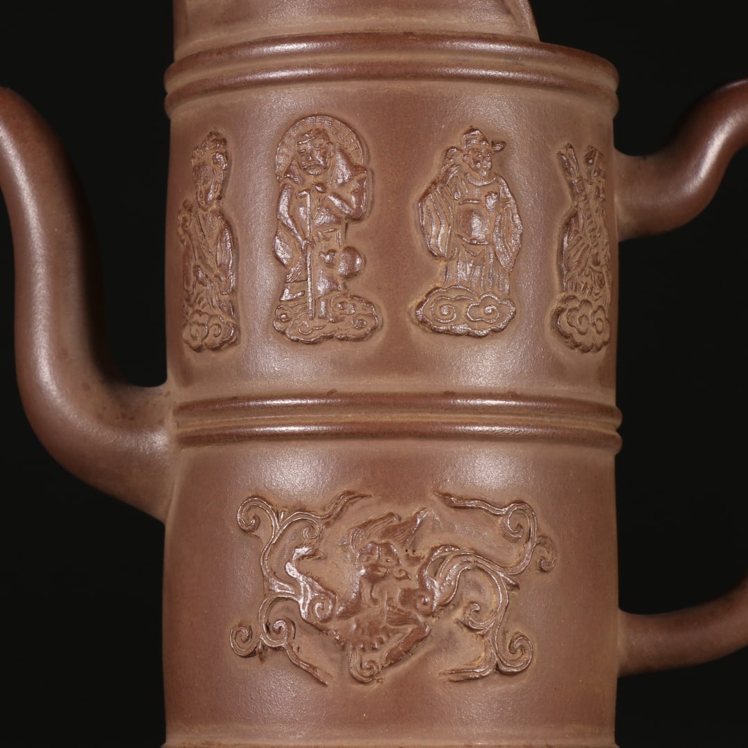 An Exquisite Purple Sands Figure Pattern Teapot - 2