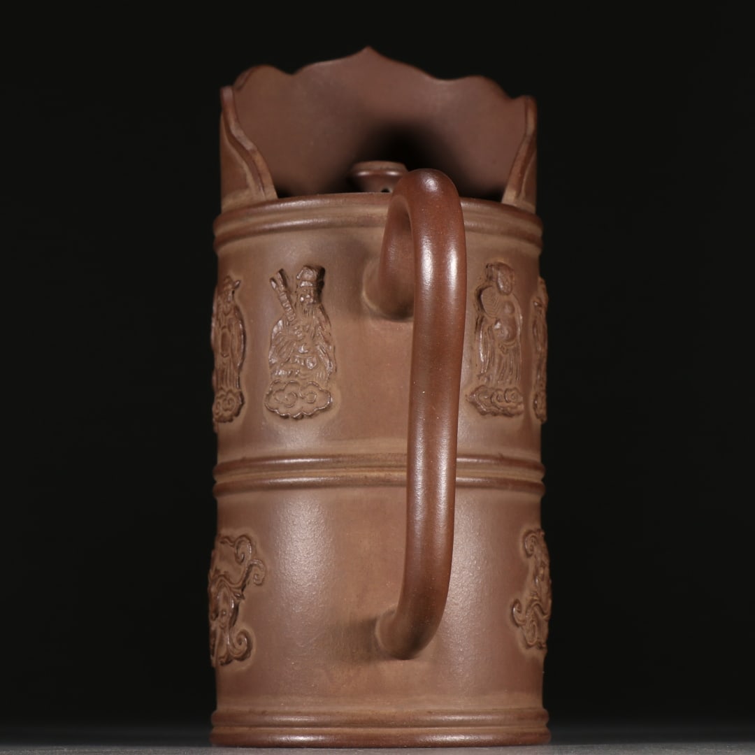 An Exquisite Purple Sands Figure Pattern Teapot - 5