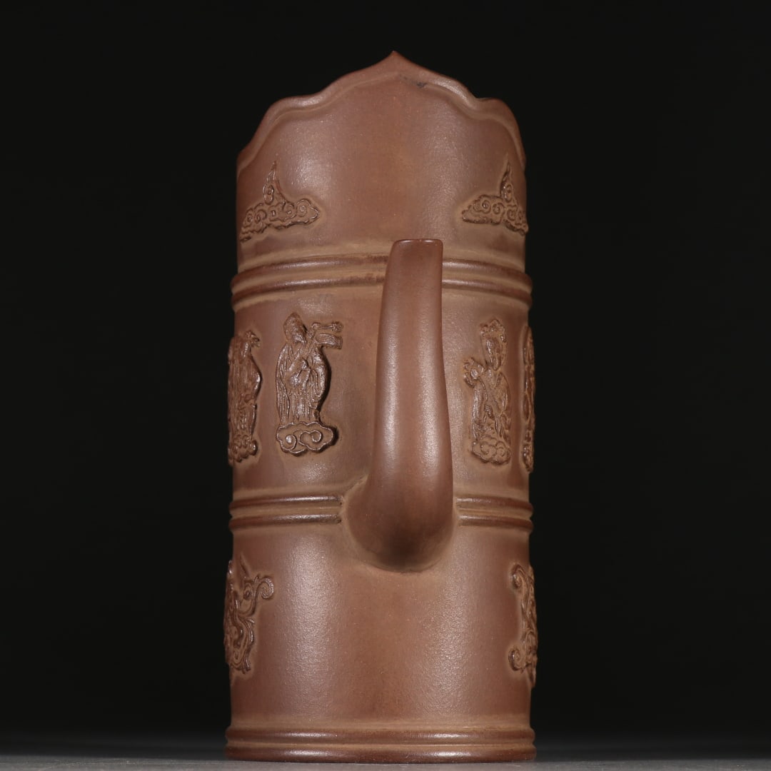 An Exquisite Purple Sands Figure Pattern Teapot - 7