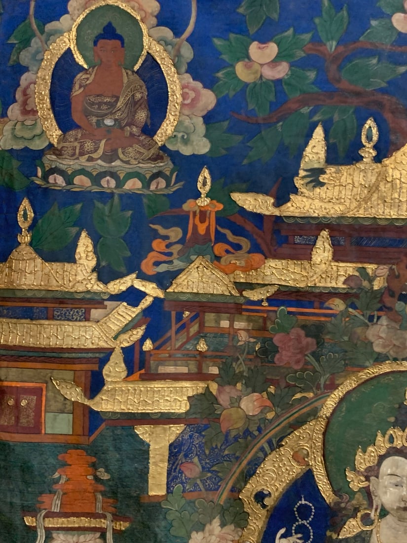 An Exquisite Kesi Painted Color Statue of Avalokitesvara Pattern Tangka - 7