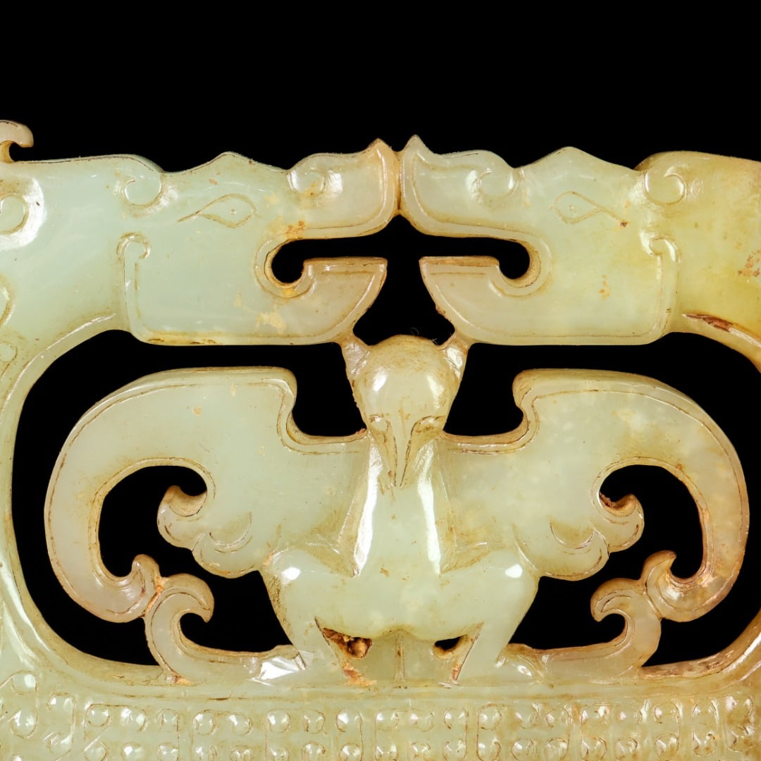 An Exquisite White Jade Dragon Pattern Ornament - 2