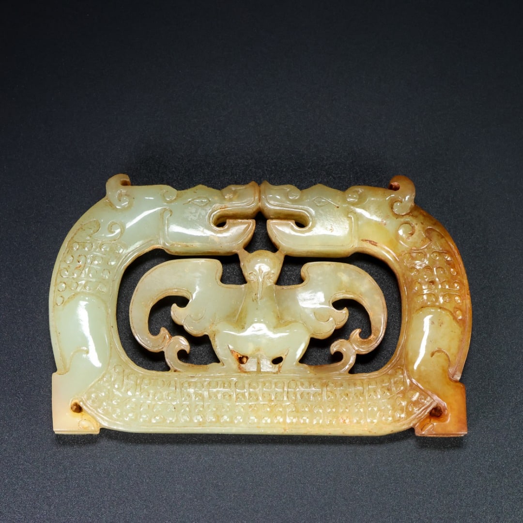 An Exquisite White Jade Dragon Pattern Ornament - 9