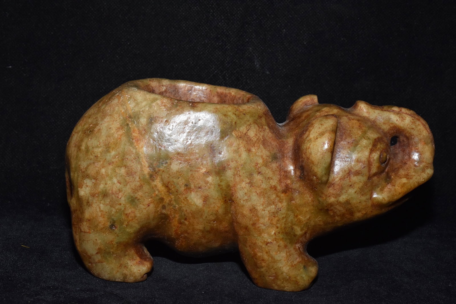 An Exquisite Hemo Jade Elephant Ornament (1 of 6)