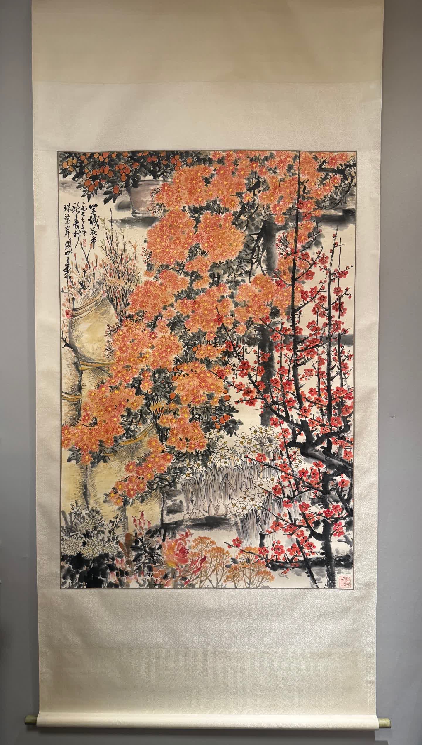 A picture of Guan Shanyue's Yangcheng flower market: Guan Shanyue's Yangcheng flower market map SIZE: L:142x96cm (The Dimensions Of All Batches Are Manually Measured.If You Need More Detailed Information, Please Contact Our Customer Service Before