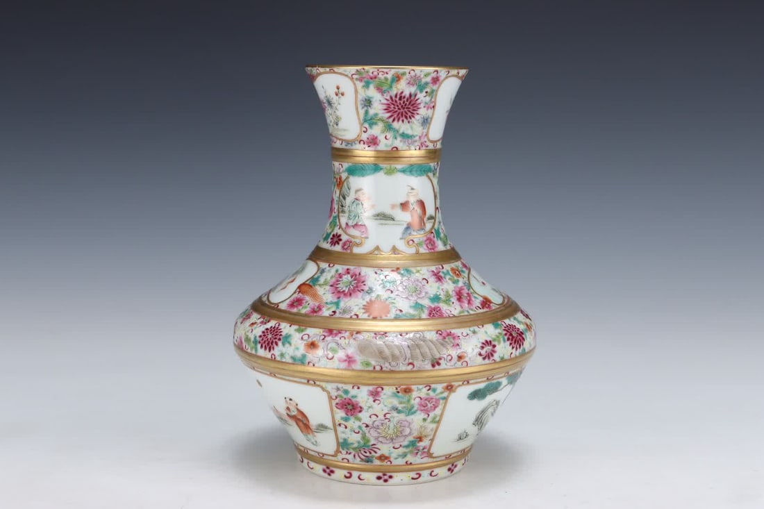 A Qing Qianlong pastel window opening figure string pattern - 2