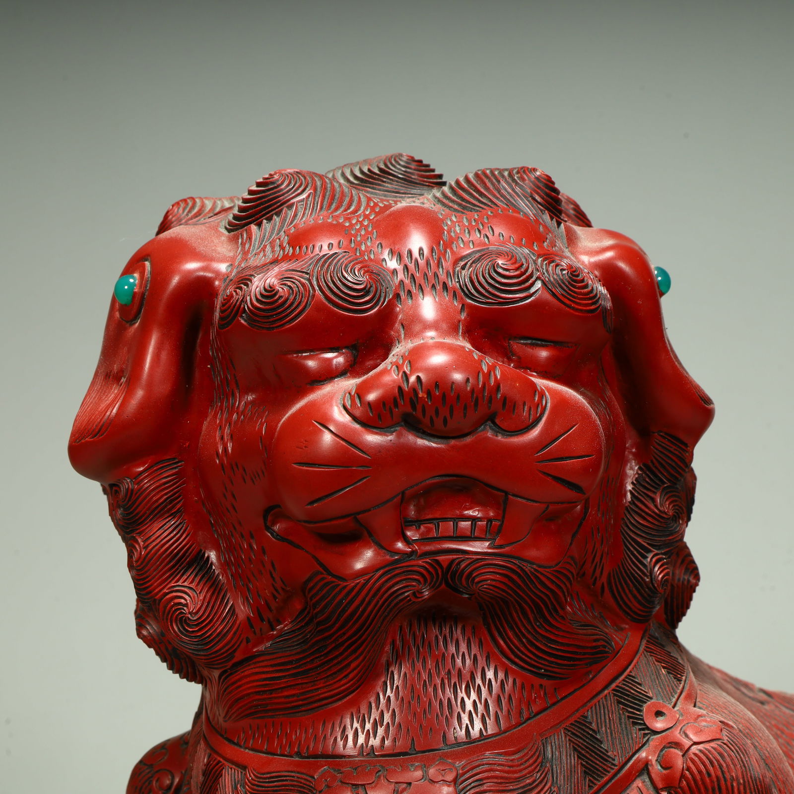 A red ball lion ornament - 3