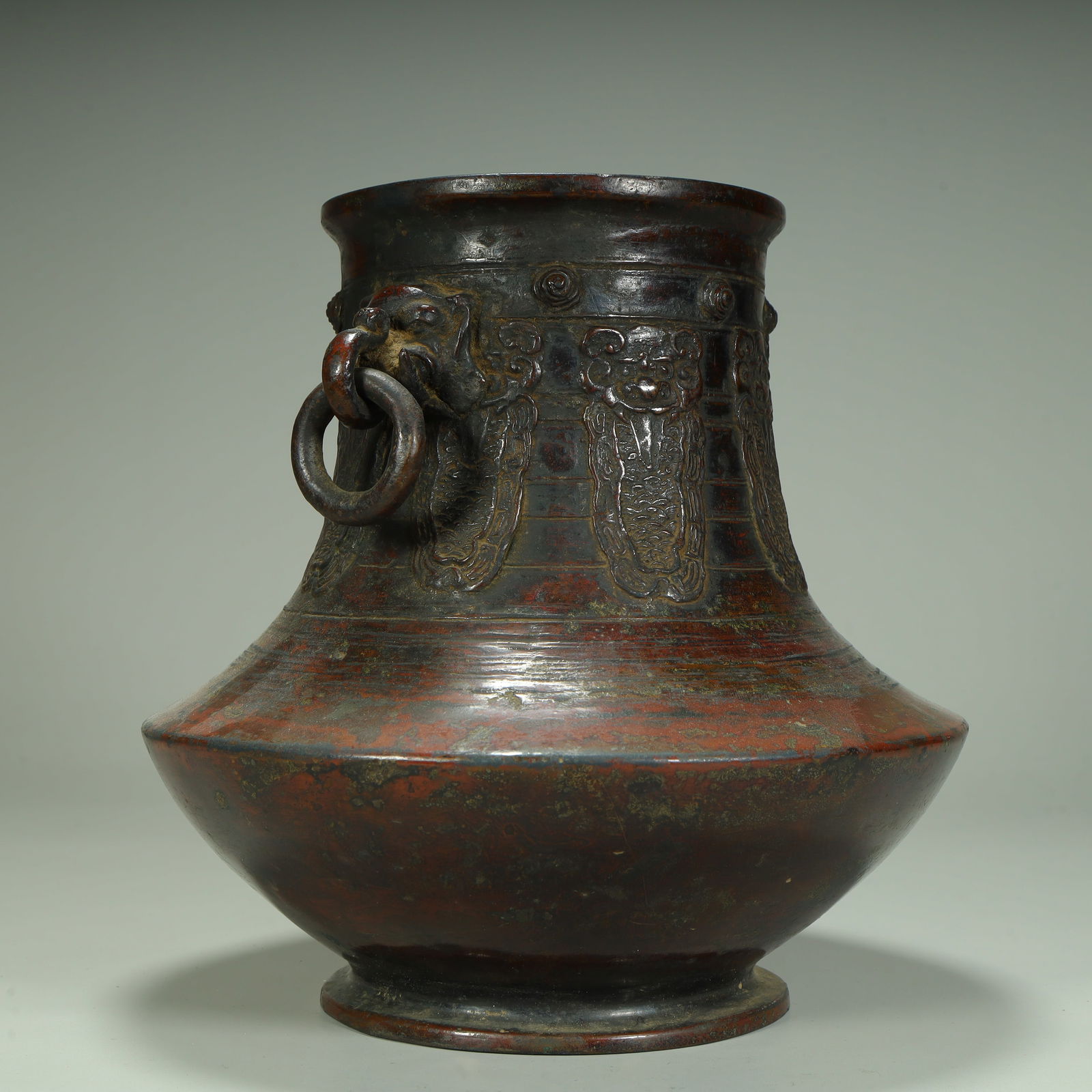 A bronze beast earring Kuilong pattern statue - 3