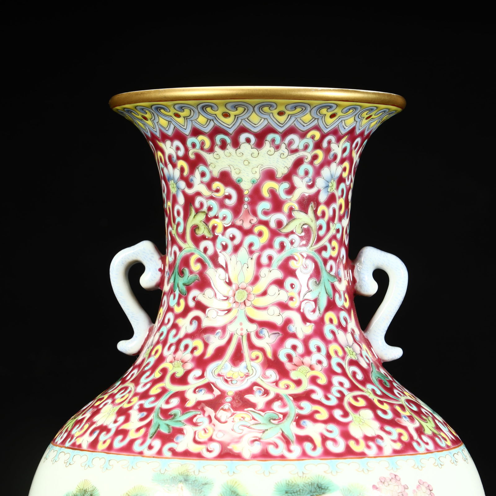 A Qianlong pastel amphora - 5