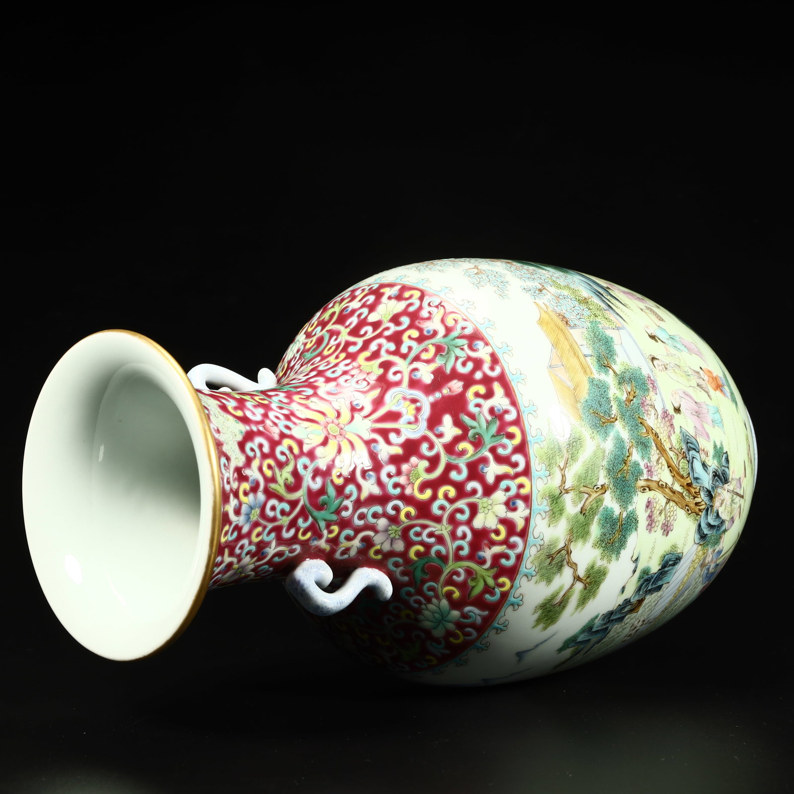 A Qianlong pastel amphora - 6