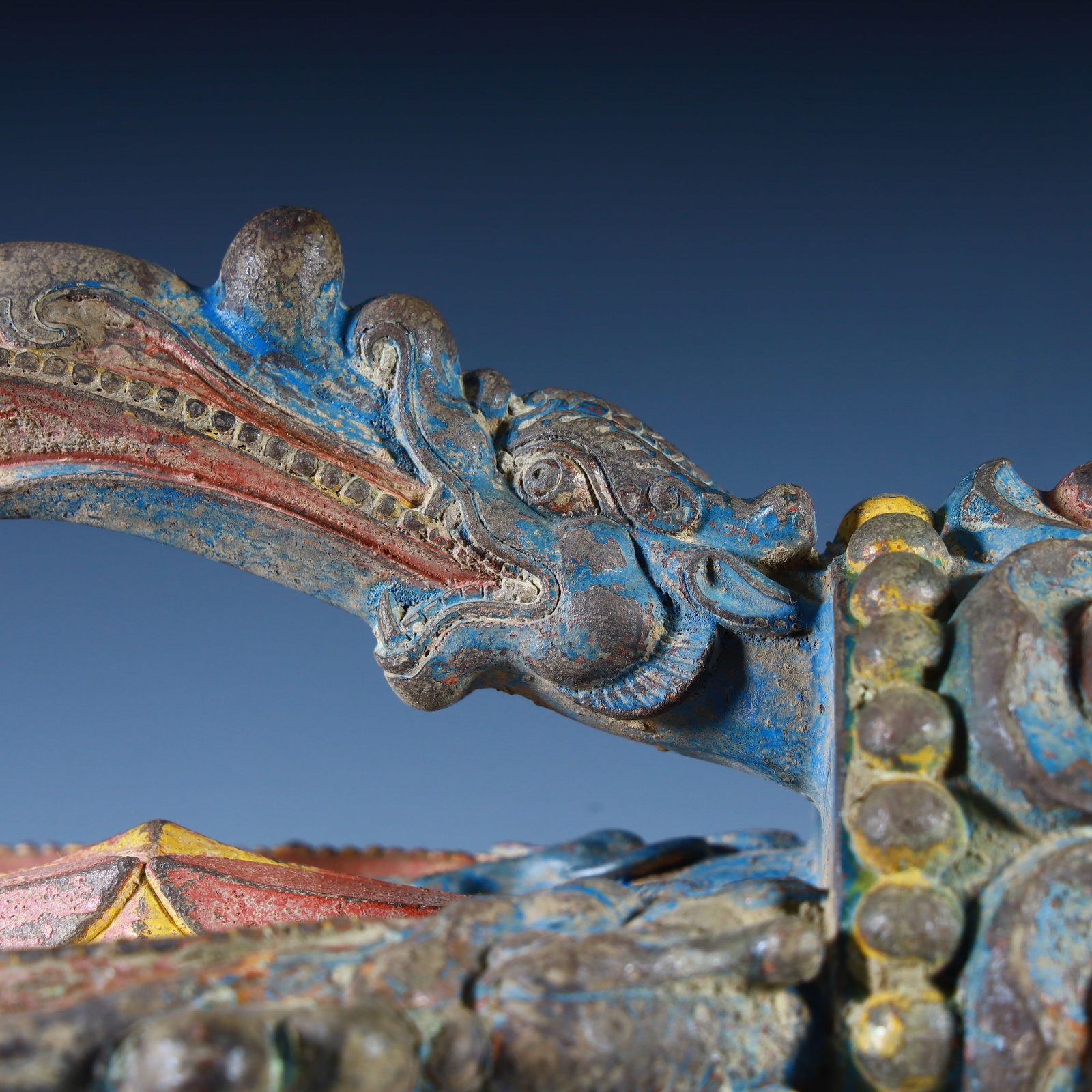 A Ming Dynasty painted copper vajra - 6