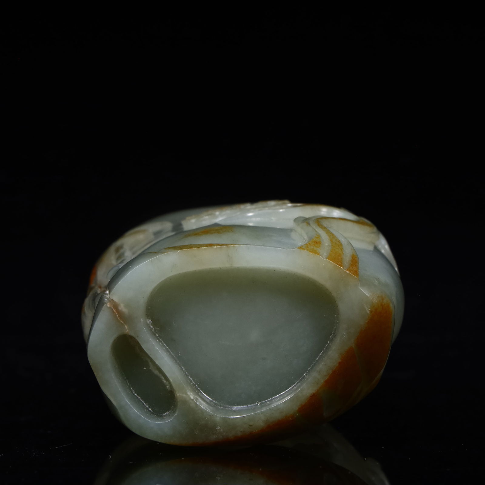 A Hetian jade pine crane longevity pen holder - 7