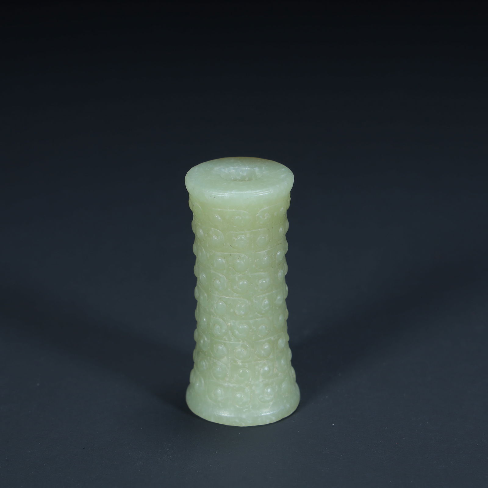 A Qing Dynasty jade valley pattern feather pipe - 7