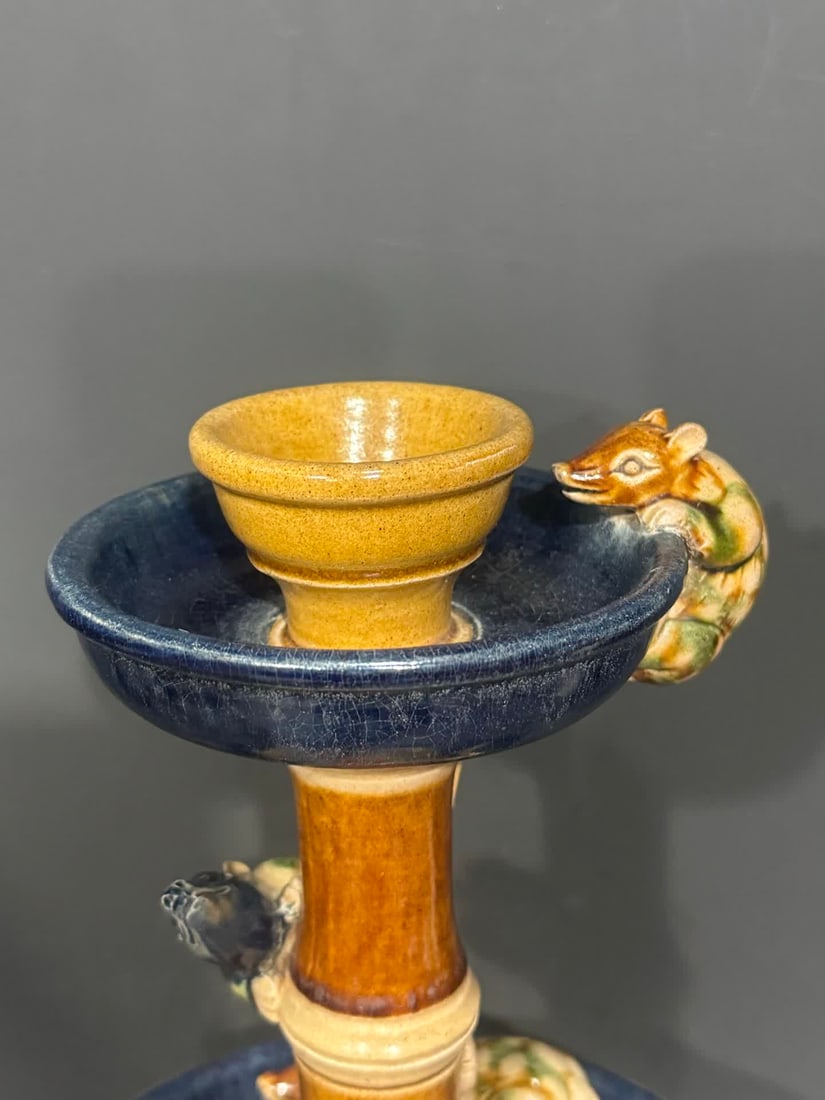A Tang Sancai multi-layered candlestick - 2