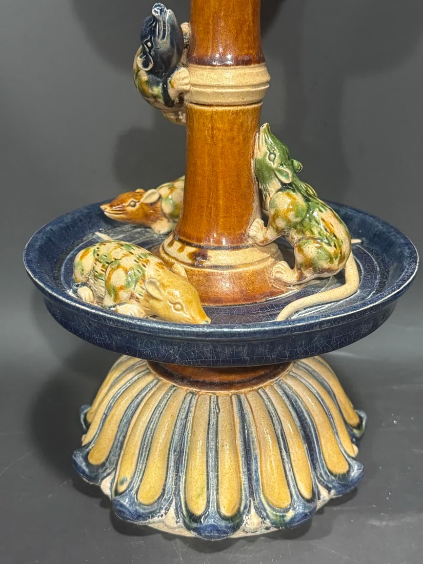 A Tang Sancai multi-layered candlestick - 3