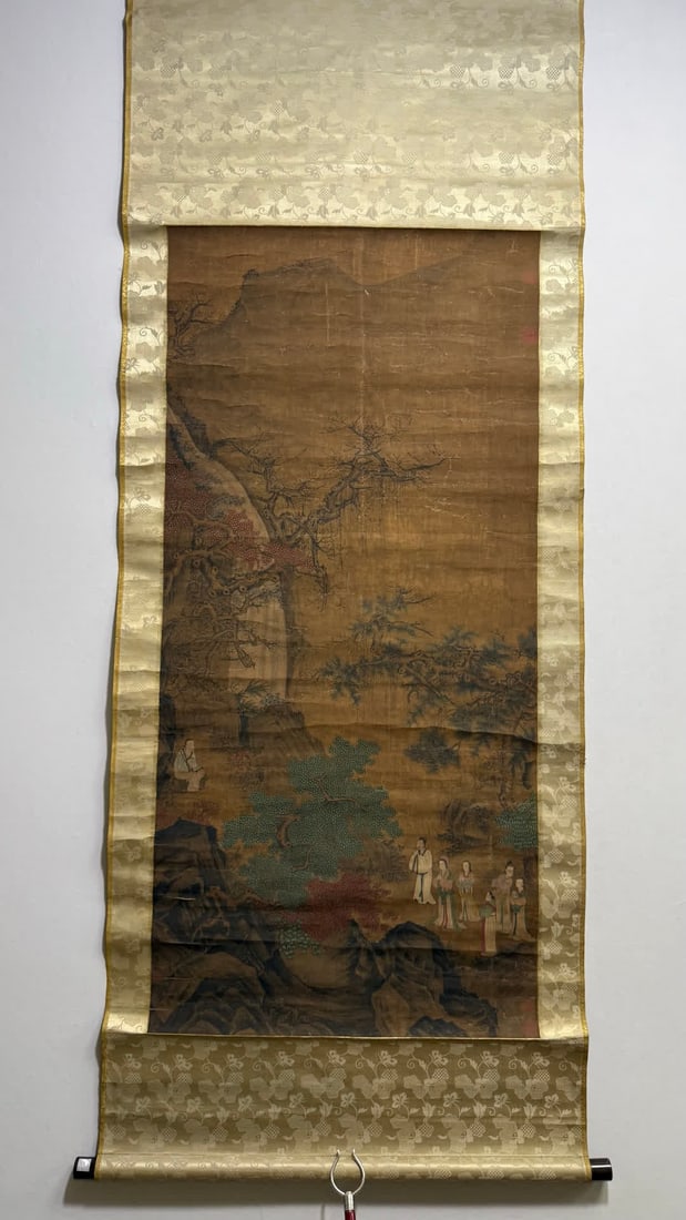 A picture of Li Cheng's landscape characters in the Song Dynasty: Song Dynasty Li Cheng's landscape figure picture SIZE: Core 58x122cm (The Dimensions Of All Batches Are Manually Measured.If You Need More Detailed Information, Please Contact Our Customer Service Bef