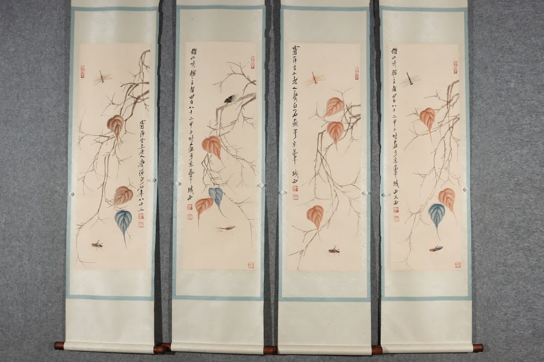 A sketch of Bayey worm by Qi Baishi: Qi Baishi's sketch of bayes SIZE: 101x32cm (The Dimensions Of All Batches Are Manually Measured.If You Need More Detailed Information, Please Contact Our Customer Service Before Bidding.)