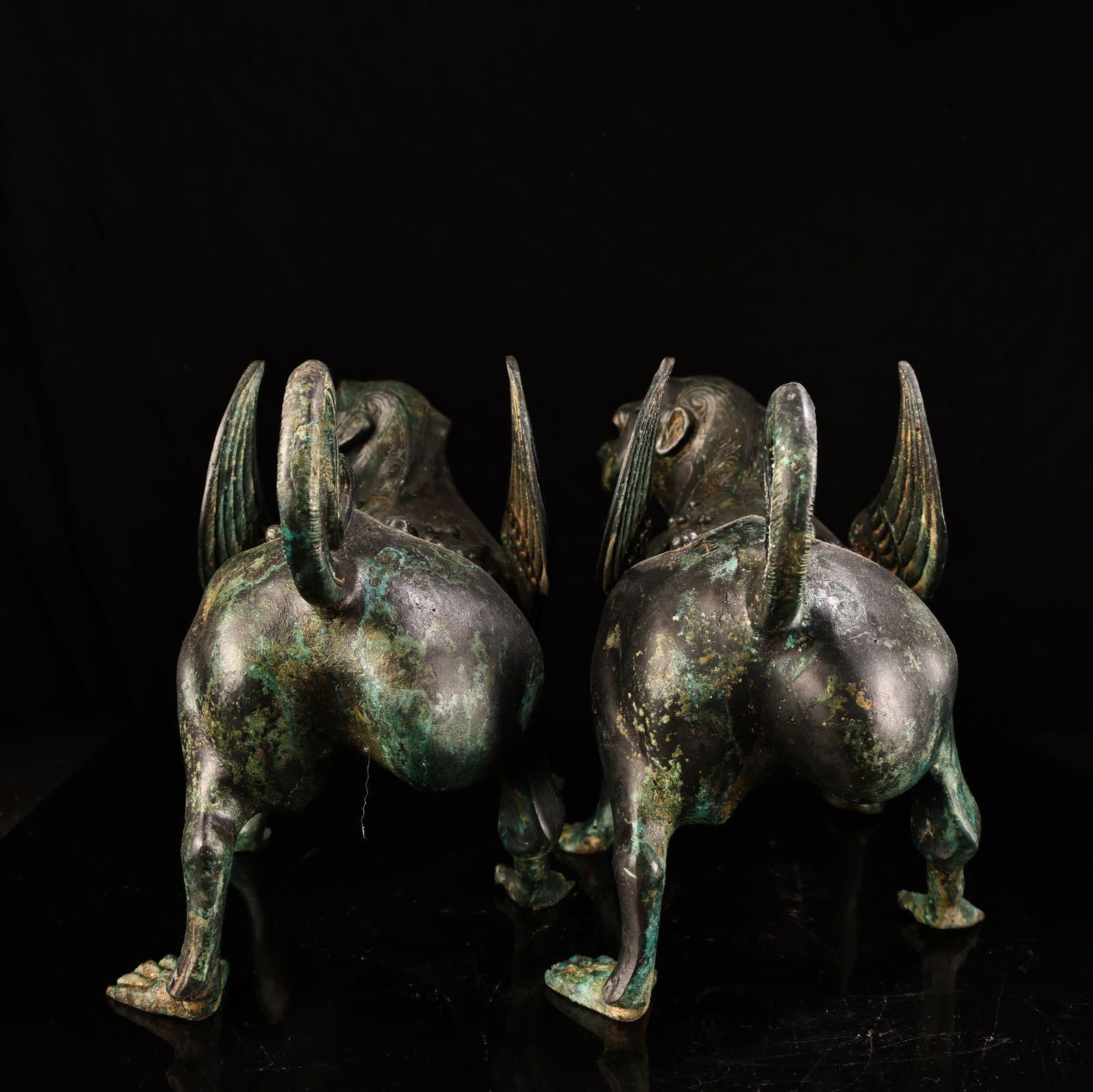 A bronze human-faced flying beast - 3