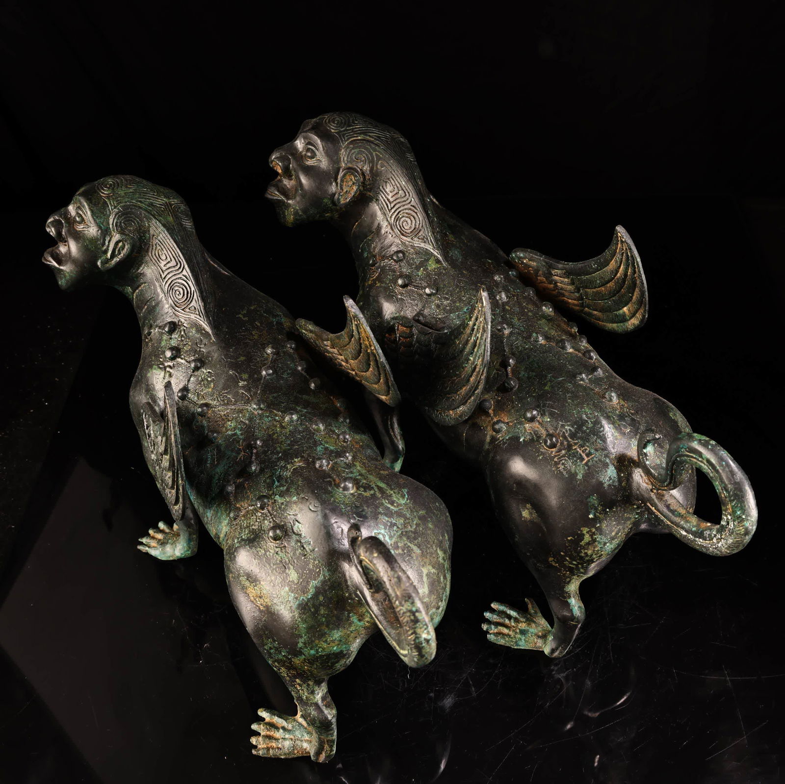 A bronze human-faced flying beast - 4