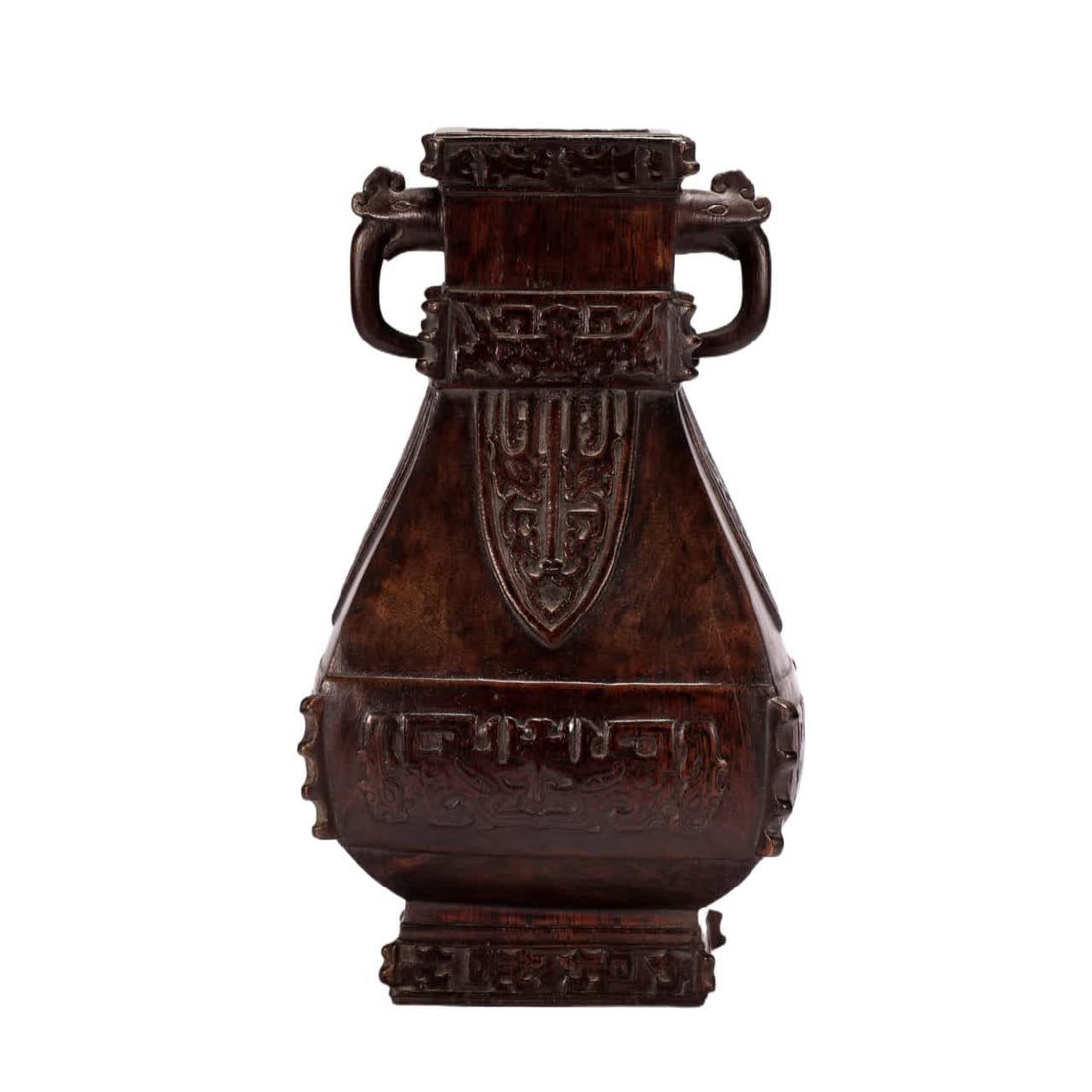 A piece of agarwood amphorae from the Qing Dynasty: The agarwood amphorae of the Qing Dynasty SIZE: L:15.5cm W:15.5cm H:28cm (The Dimensions Of All Batches Are Manually Measured.If You Need More Detailed Information, Please Contact Our Customer Service