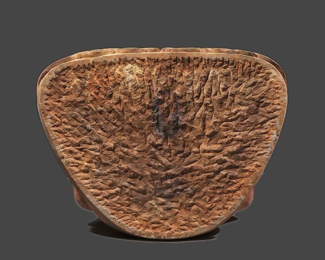 A bluestone painted statue - 5