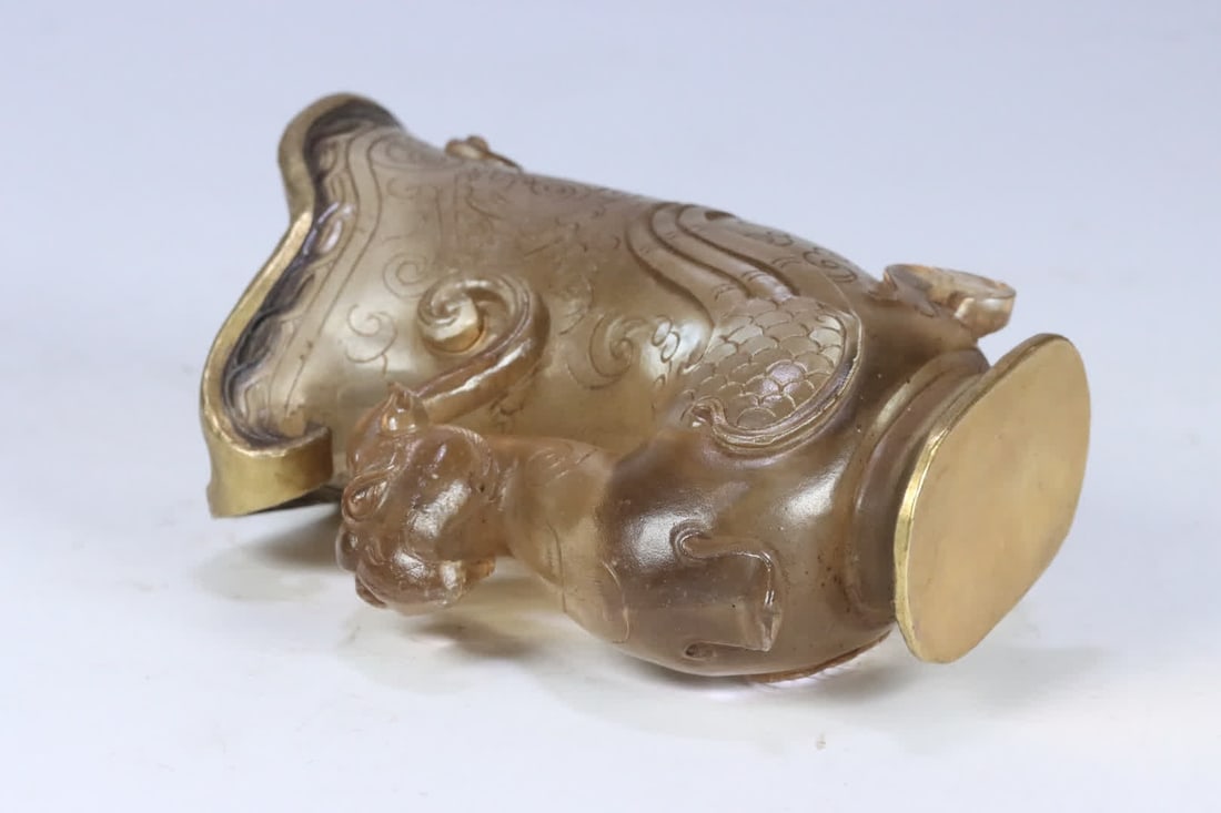 A war Han glazed phoenix pattern statue - 7