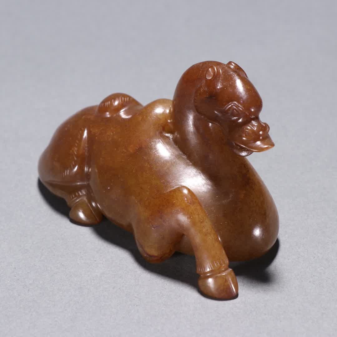 An ancient jade camel ornament - 4