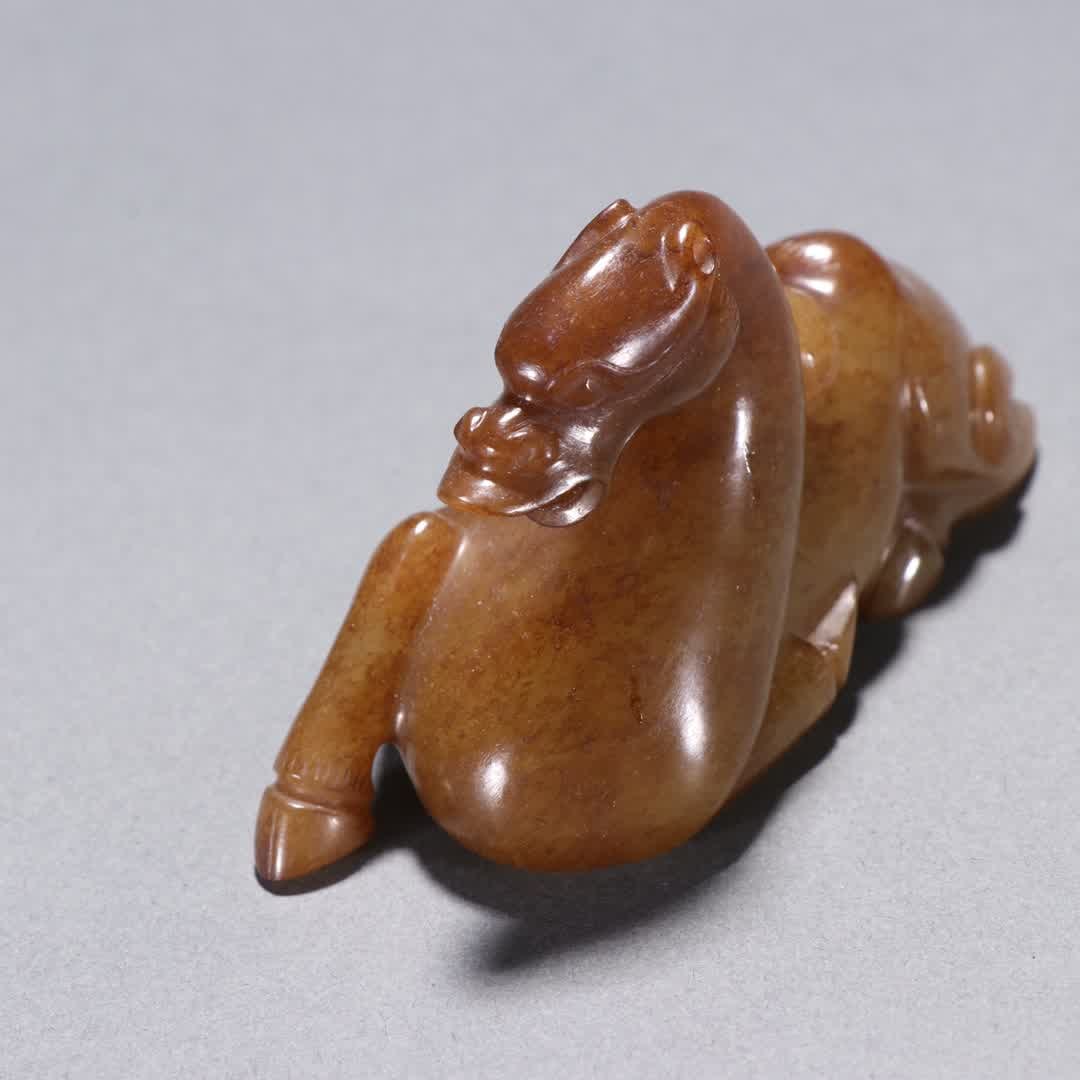 An ancient jade camel ornament - 5