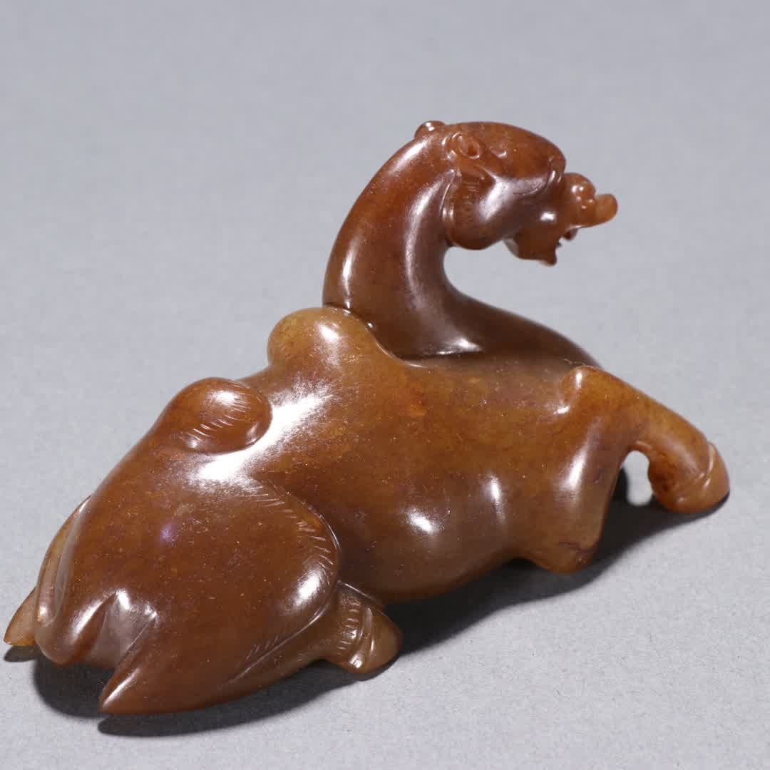 An ancient jade camel ornament - 8