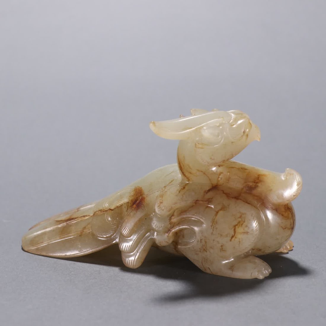 A Qing Dynasty Hetian jade bird - 4